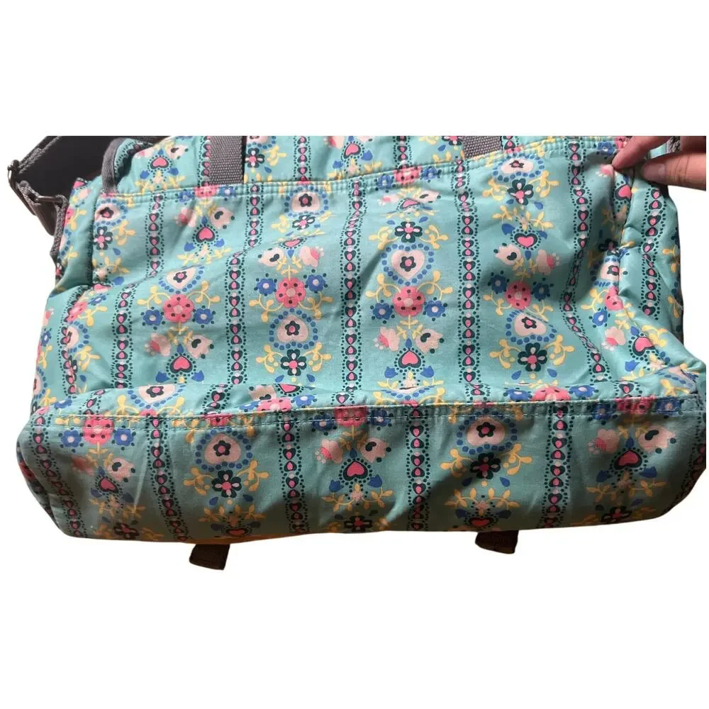 Matilda Jane Teal Floral & Mustard Polka Dot Crossbody Bag